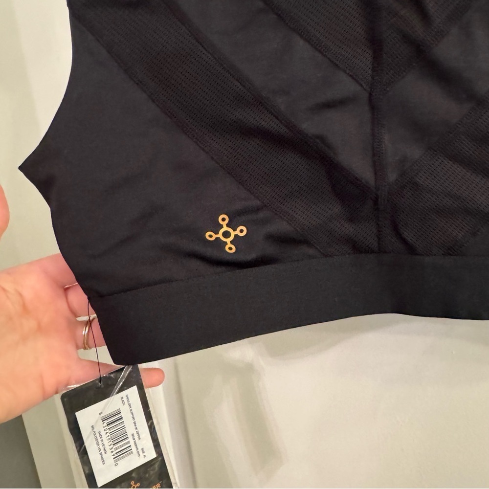 Tommie Copper Zip Up Shoulder Support Bra Black XL NEW WITH TAGS - Picture 3 of 14